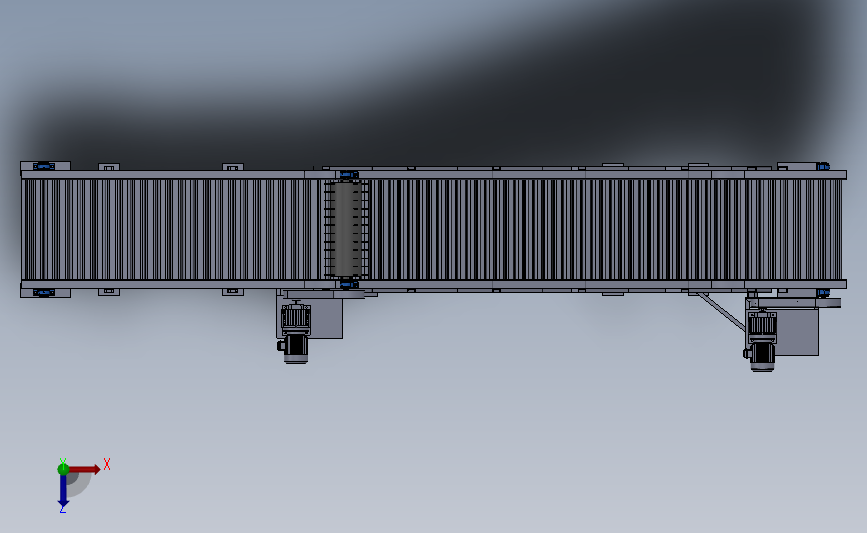 链板输送机、链板运输机 3D模型SolidWorks三维设计图