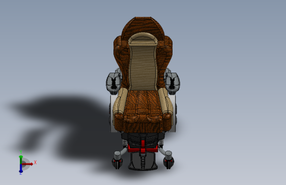 轮椅三维设计 3D模型SolidWorks三维设计图