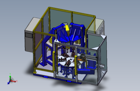 六工位组装机 3D模型SolidWorks三维设计图