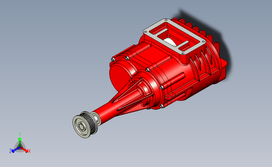 螺杆式压缩机设计图纸3D模型SolidWorks三维设计图