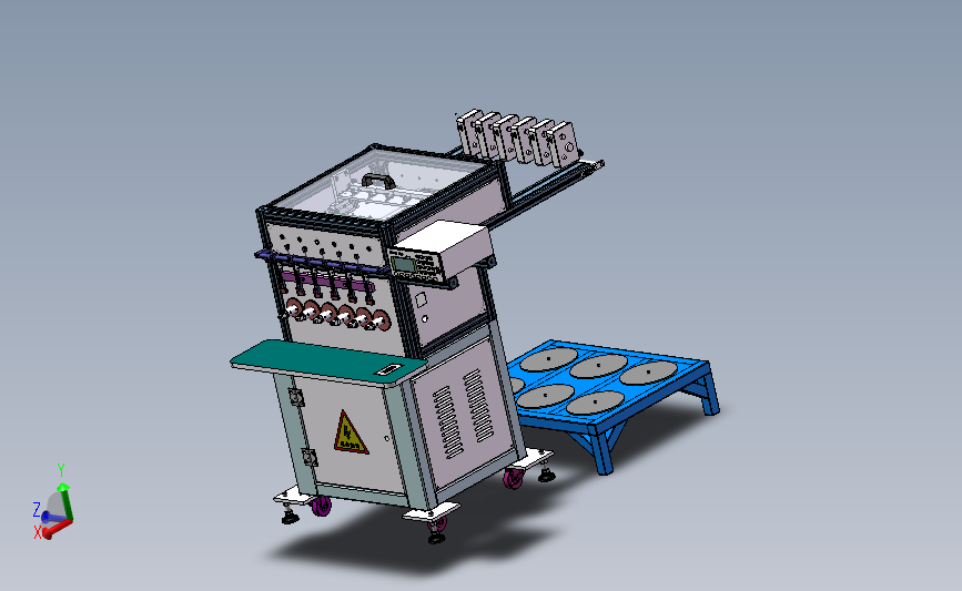 六轴自动绕线机（绞线机） 3D模型SolidWorks三维设计图