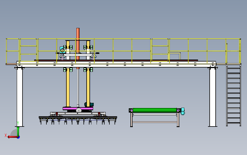 龙门式码坯机全套三维模型 3D模型SolidWorks三维设计图