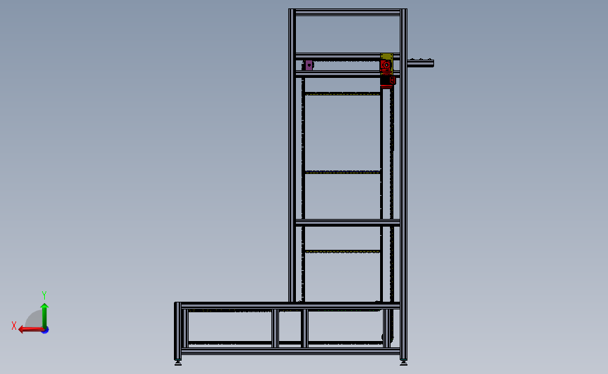 连续提升机 3D模型SolidWorks三维设计图