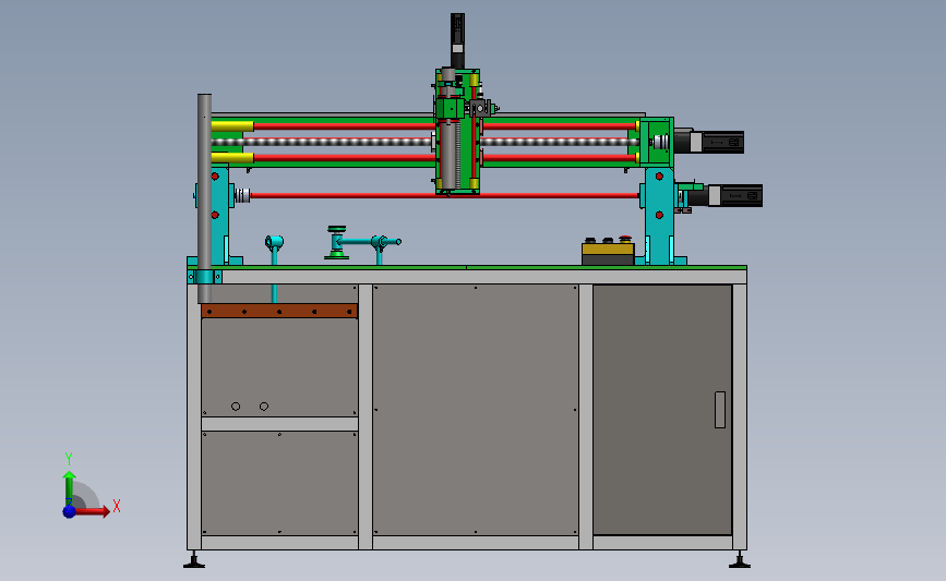 龙门式三轴模组划痕非标测试机 3D模型SolidWorks三维设计图