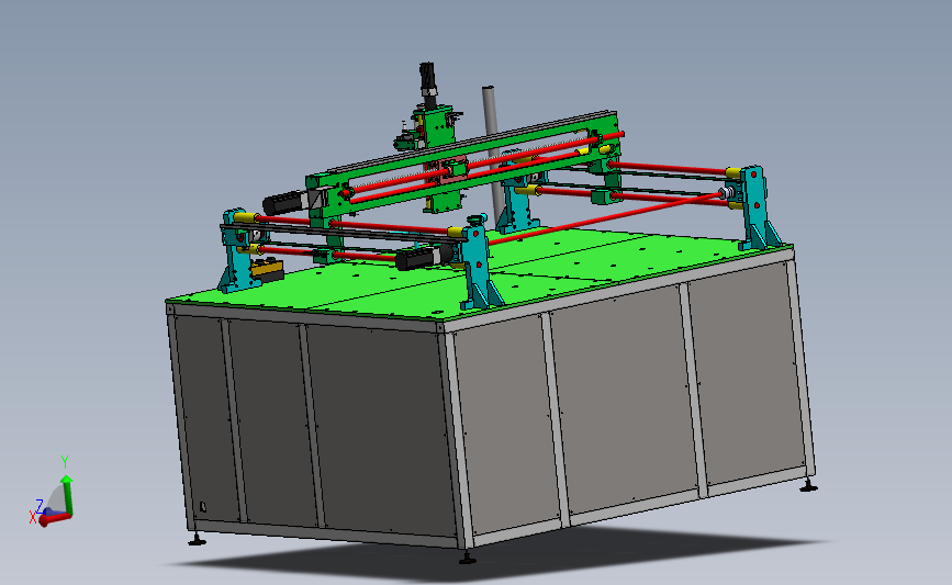 龙门式三轴模组划痕非标测试机 3D模型SolidWorks三维设计图