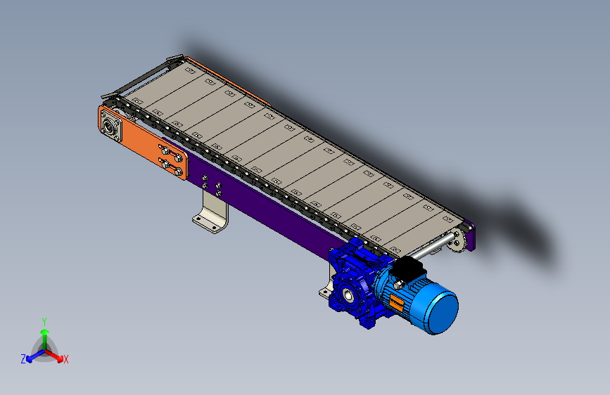流水线传送带 3D模型SolidWorks三维设计图ProE UG(NX) Catia SolidEdge设计