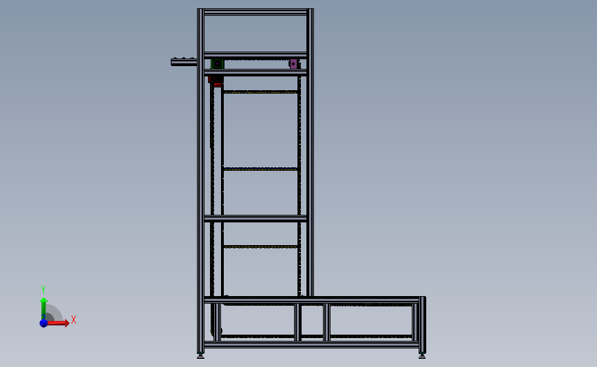 连续提升机 3D模型SolidWorks三维设计图
