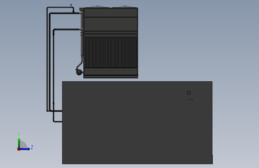 轮机舱制冷设备 3D模型SolidWorks三维设计图