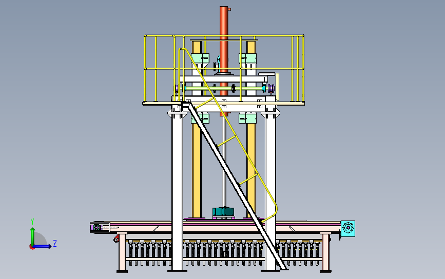 龙门式码坯机全套三维模型 3D模型SolidWorks三维设计图