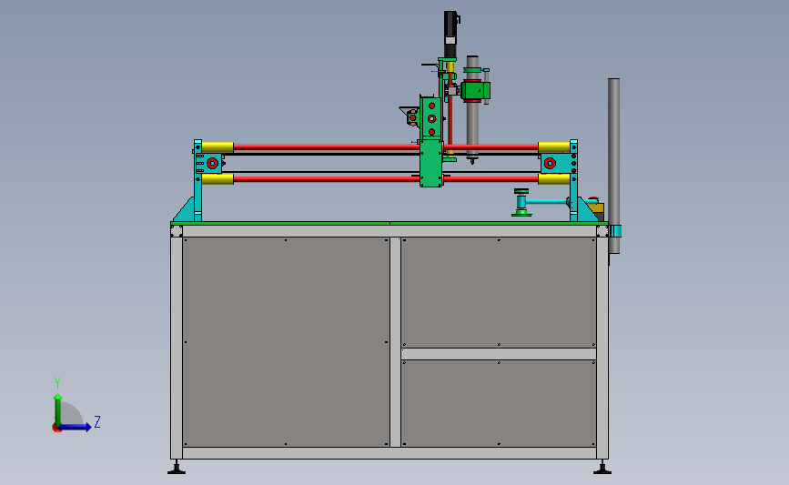 龙门式三轴模组划痕非标测试机 3D模型SolidWorks三维设计图