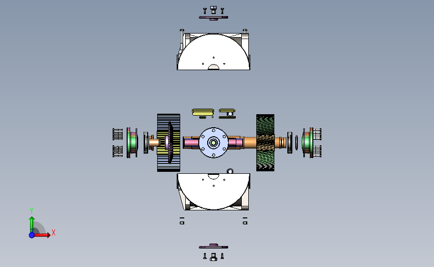 矿用带式输送机减速器3D模型SolidWorks三维设计图