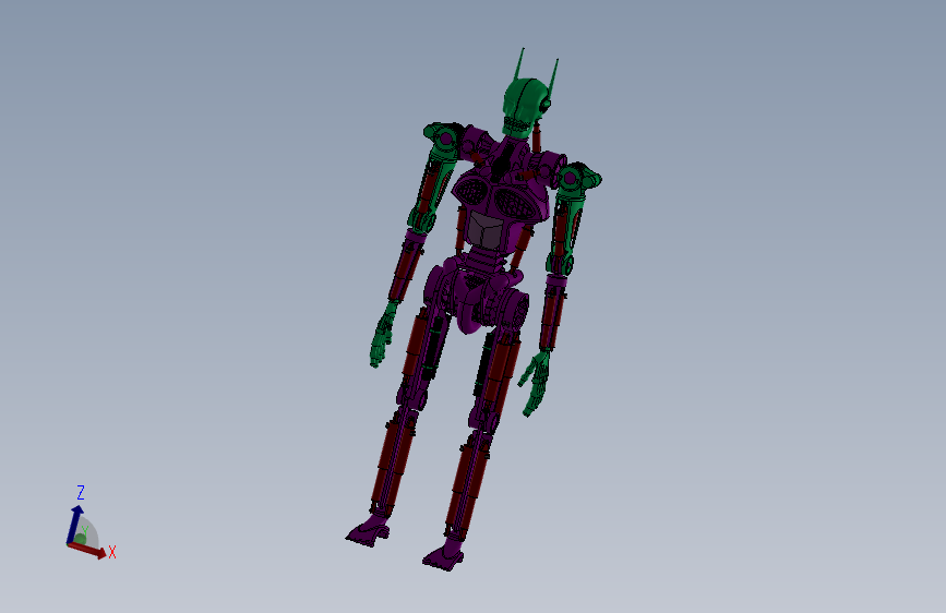 骷髅机器人 3D模型SolidWorks三维设计图
