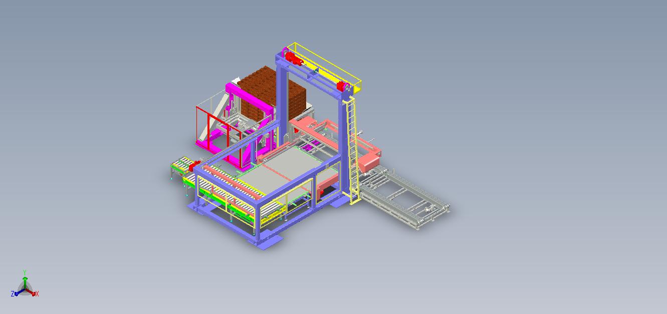 龙门码垛机3D模型SolidWorks三维设计图