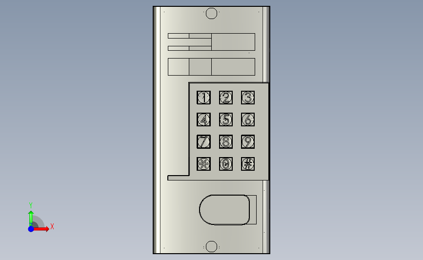 门口对讲机 3D模型SolidWorks三维设计图