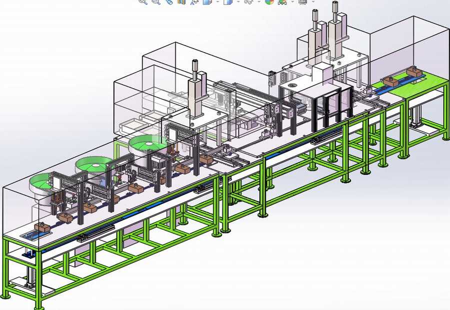 马达电机自动组装线 3D模型SolidWorks三维设计图