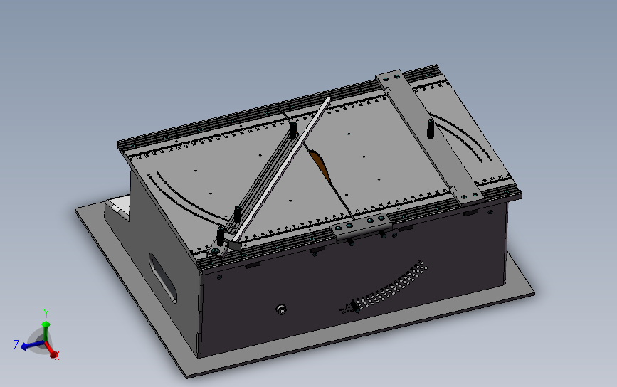 迷你圆锯机(自动切割成型锯床) 3D模型SolidWorks三维设计图