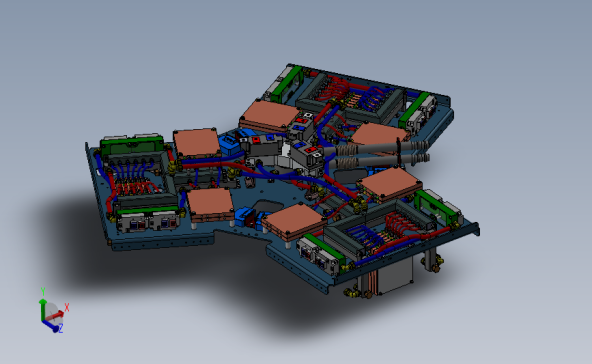 模块电源开关3D模型SolidWorks三维设计图