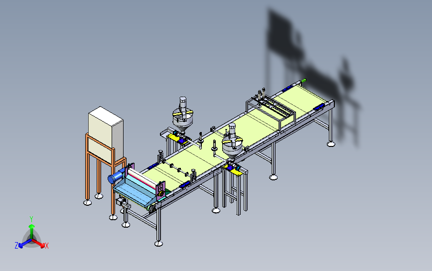 面包生产线 3D模型SolidWorks三维设计图