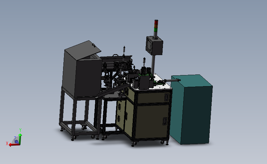 马达磁条组装机 3D模型SolidWorks三维设计图