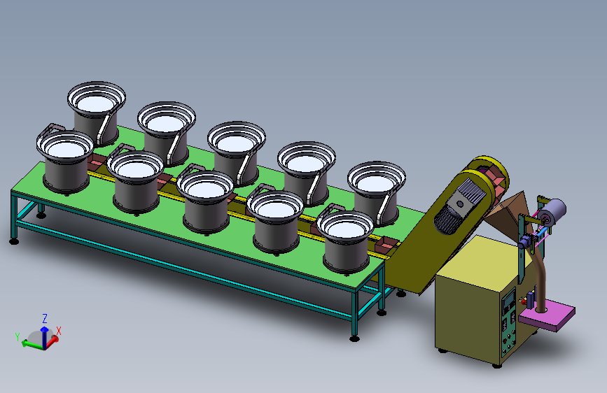 螺丝分拣包装机 3D模型SolidWorks三维设计图