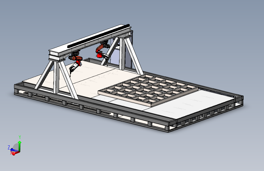 龙门焊接方案 3D模型SolidWorks三维设计图