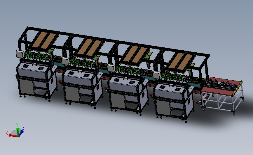 马达焊接流水线3D模型SolidWorks三维设计图