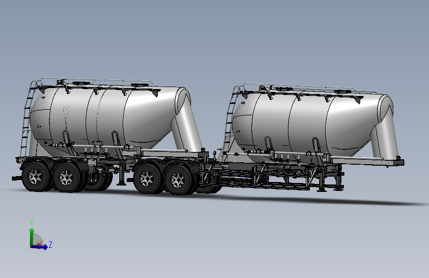 蒙特公司沼气运输车 3D模型SolidWorks三维设计图