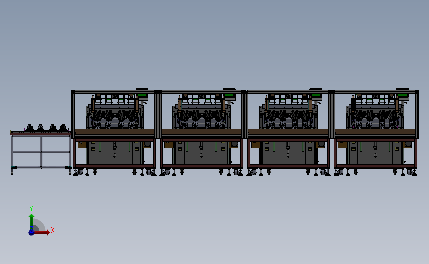 马达焊接流水线3D模型SolidWorks三维设计图