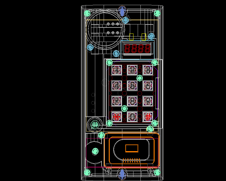 门口对讲机 3D模型SolidWorks三维设计图
