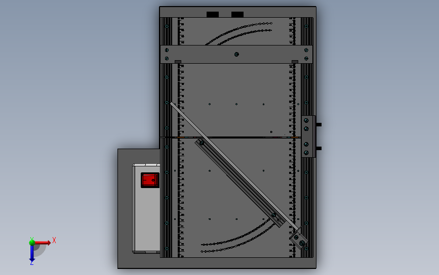 迷你圆锯机(自动切割成型锯床) 3D模型SolidWorks三维设计图