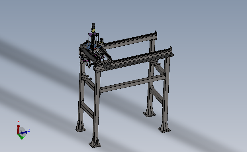 龙门架运输机械手 3D模型SolidWorks三维设计图
