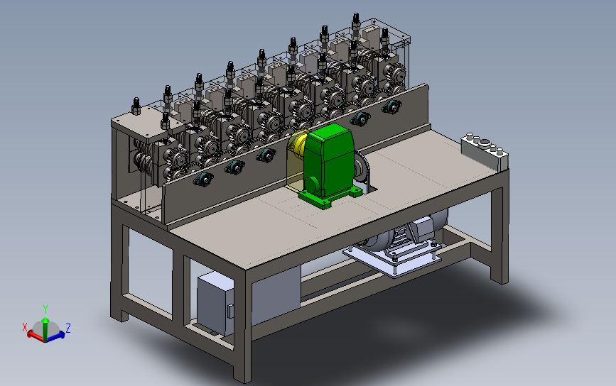 滚压校直机（矫直机） 3D模型SolidWorks三维设计图