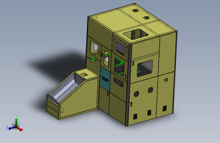 某大型喷涂设备机壳 3D模型SolidWorks三维设计图
