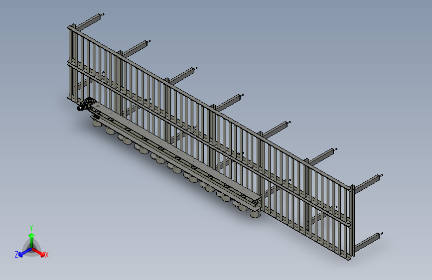 辊式送料机3D模型SolidWorks三维设计图