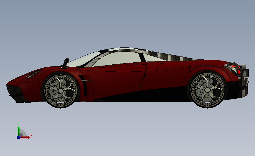 帕加尼Huayra超跑 3D模型SolidWorks三维设计图