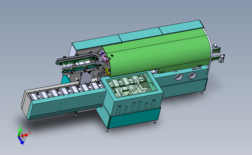 高速连续装盒机 3D模型SolidWorks三维设计图