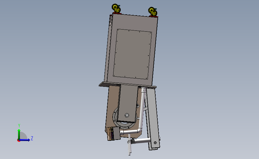 排气管中心回转机 3D模型SolidWorks三维设计图