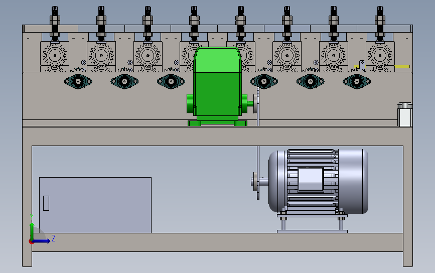 滚压校直机(矫直机) 3D模型SolidWorks三维设计图