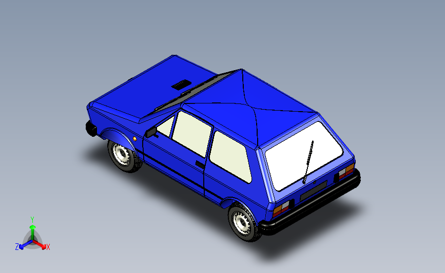 南斯拉夫汽车（Yugo老车） 3D模型SolidWorks三维设计图