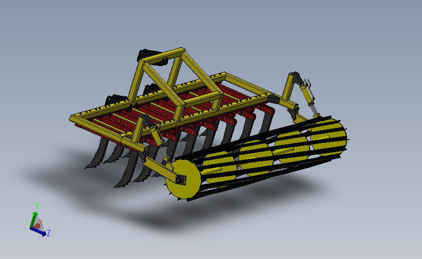 农业机械：行分蘖3D模型SolidWorks三维设计图