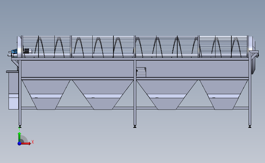 滚筒分级机(果蔬加工机械)3D模型SolidWorks三维设计图