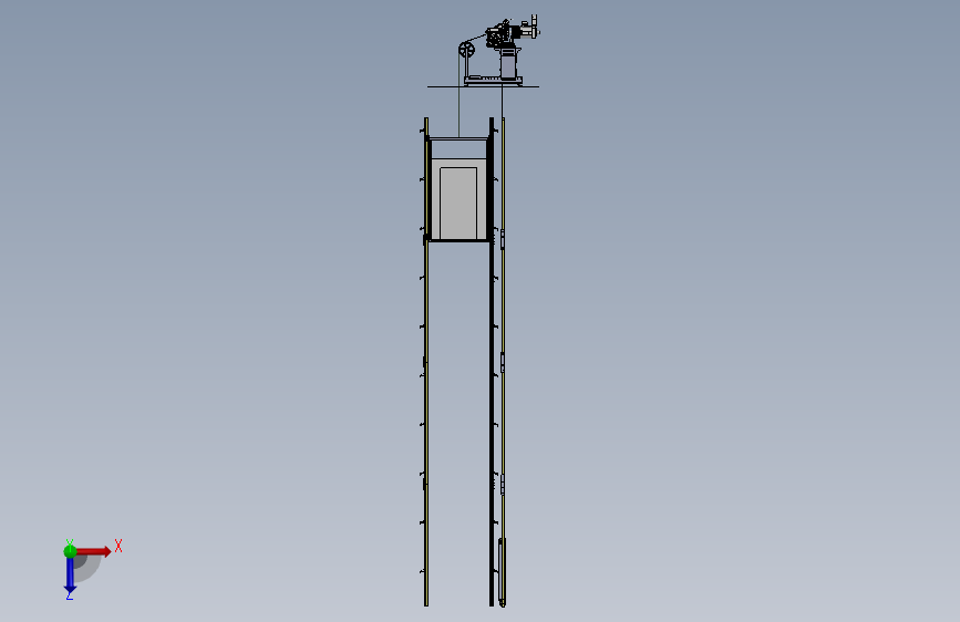 高楼载人电梯模型 3D模型SolidWorks三维设计图
