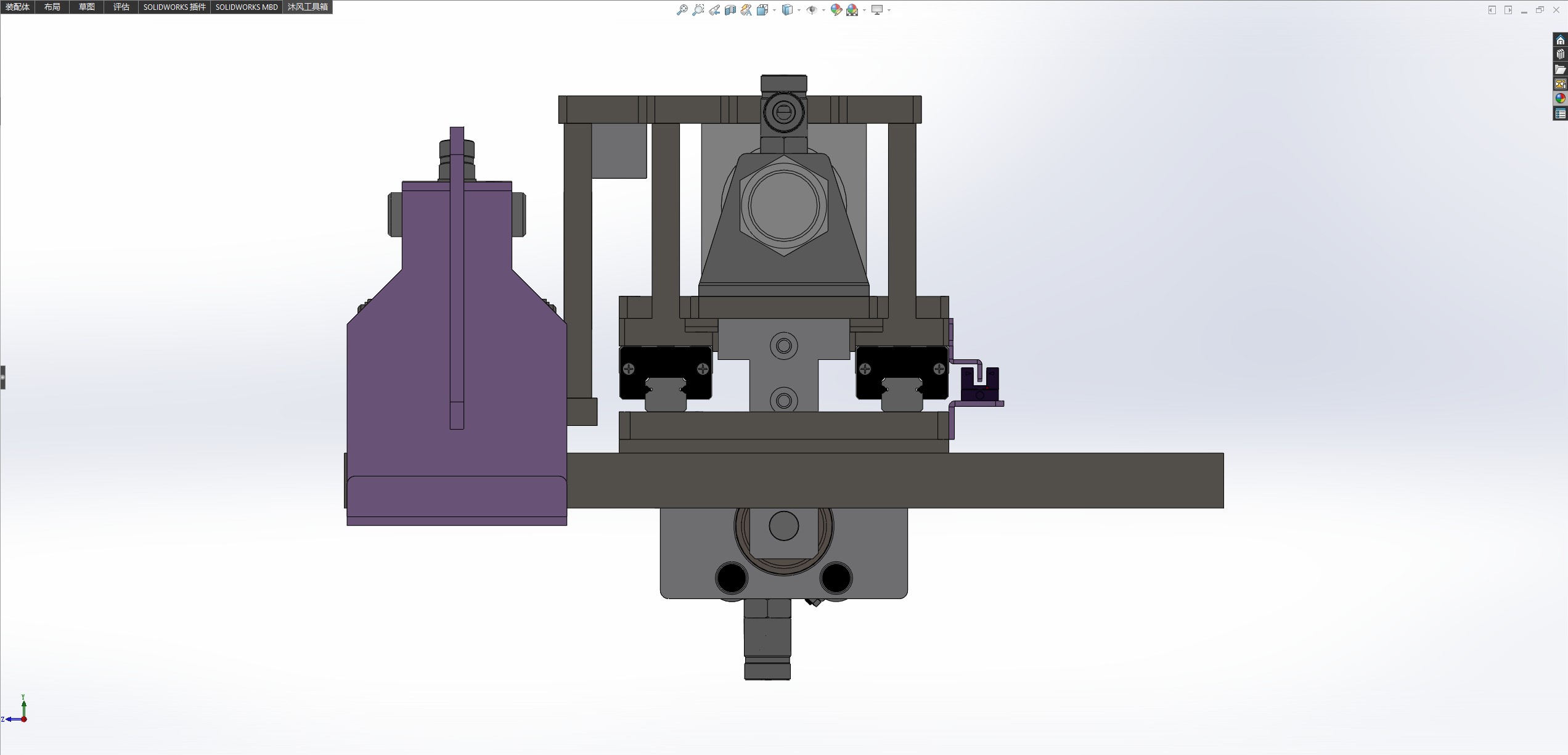 侧面纸箱折盒机构