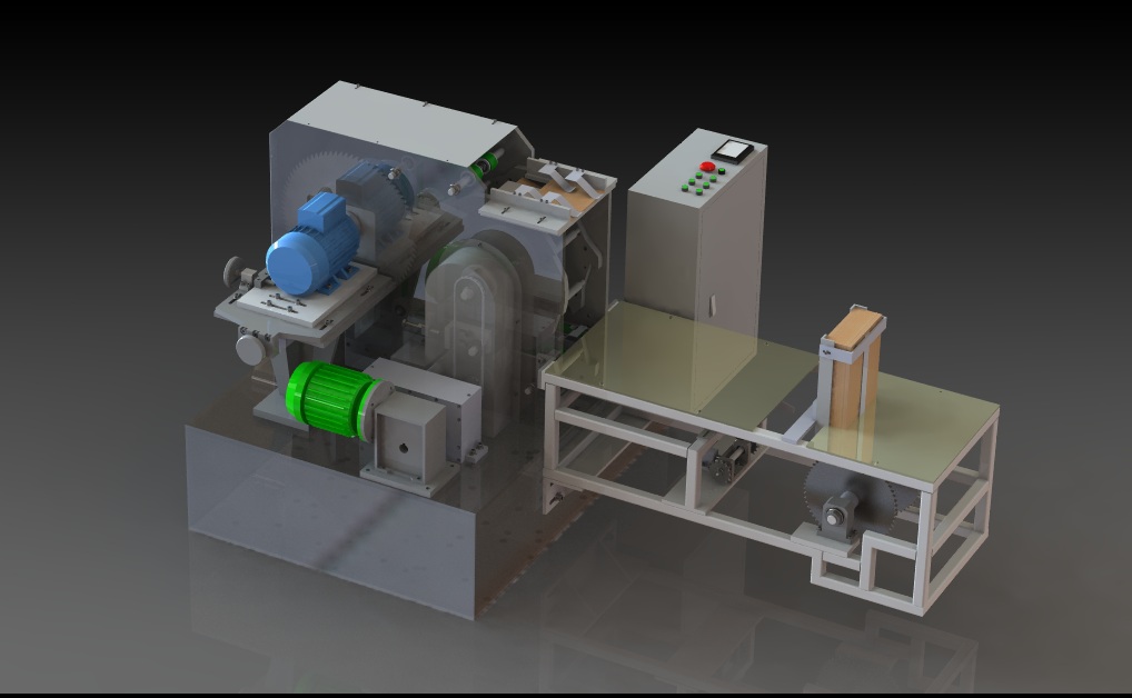 木板条切割机 3D模型SolidWorks三维设计图