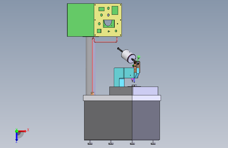 光纤端面研磨机 3D模型SolidWorks三维设计图