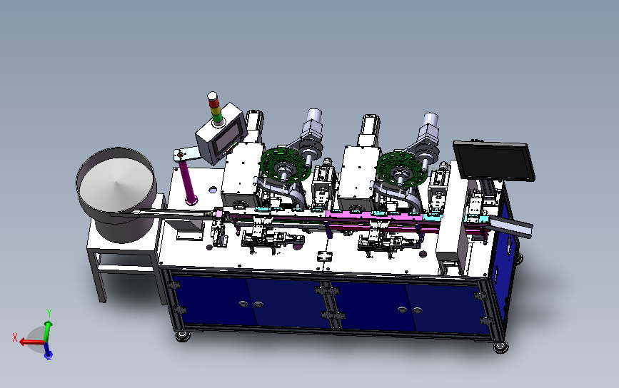 高速插针机 3D模型SolidWorks三维设计图