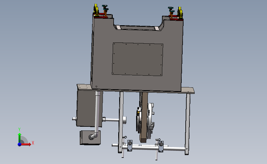 排气管中心回转机 3D模型SolidWorks三维设计图