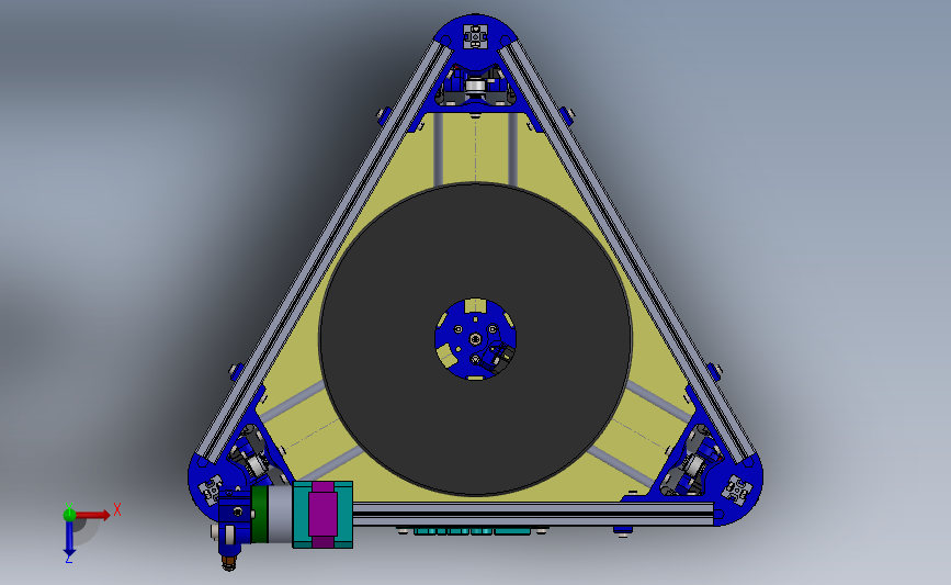 高智能化三角洲3D打印机 3D模型SolidWorks三维设计图