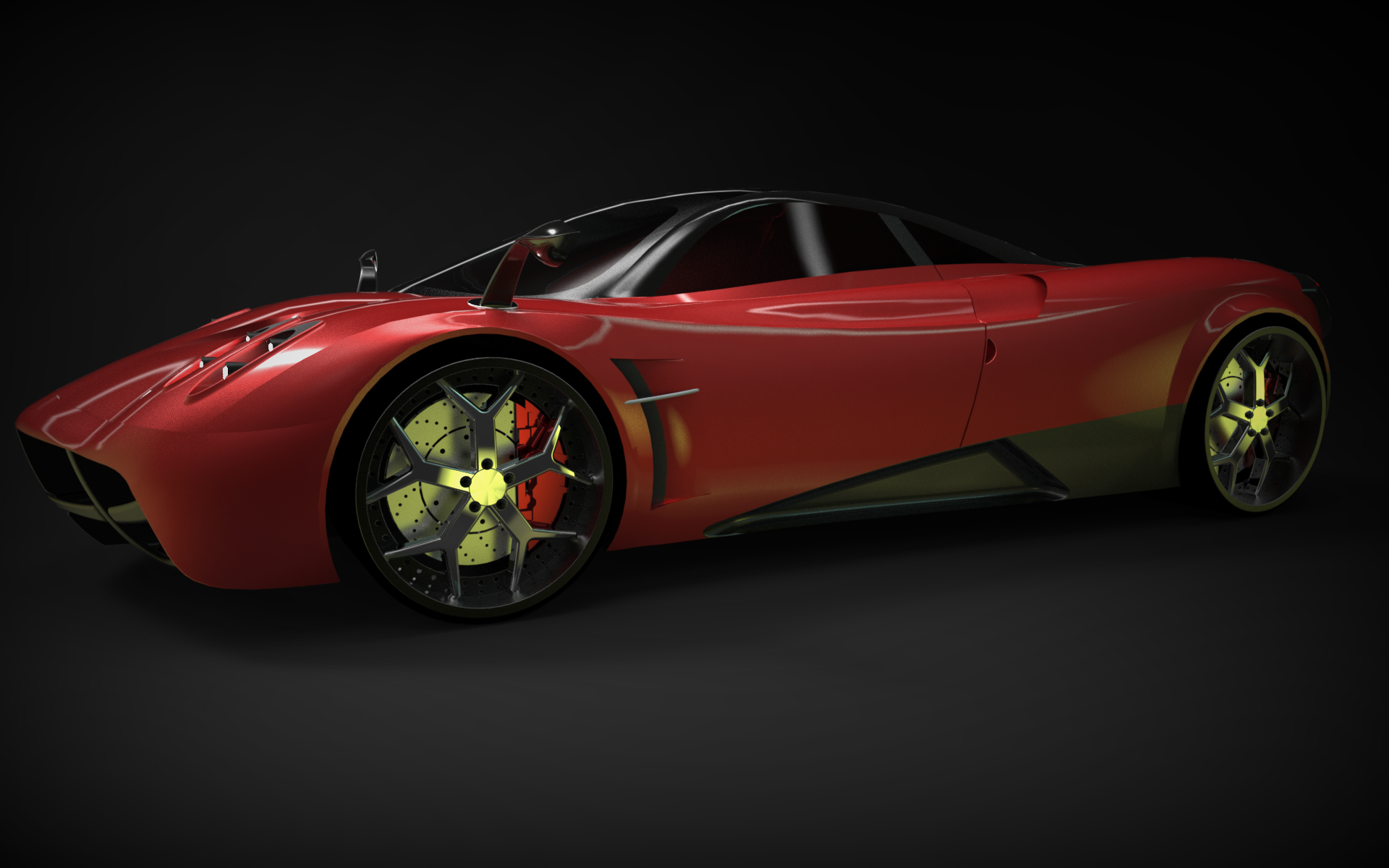 帕加尼Huayra超跑 3D模型SolidWorks三维设计图