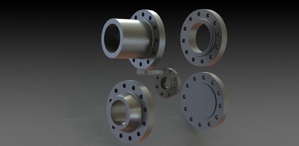 各种规格的法兰 3D模型SolidWorks三维设计图